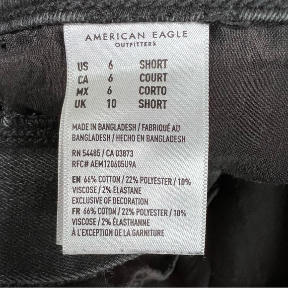 American Eagle black distressed ripped next level stretch hi rise jegging jeans - Picture 10 of 10